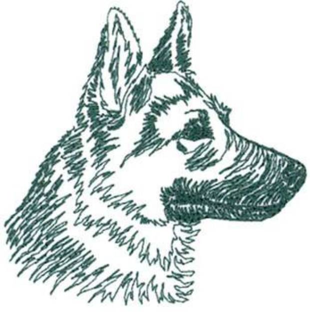 Picture of German Shepherd Machine Embroidery Design