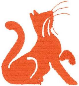 Picture of Cat Silhouette Machine Embroidery Design