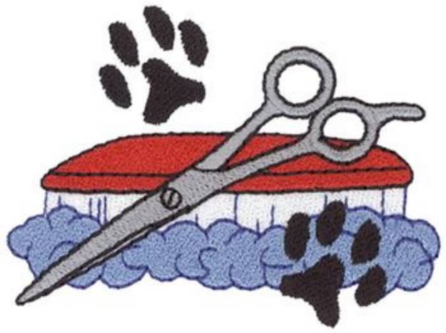 Picture of Grooming Logo Machine Embroidery Design