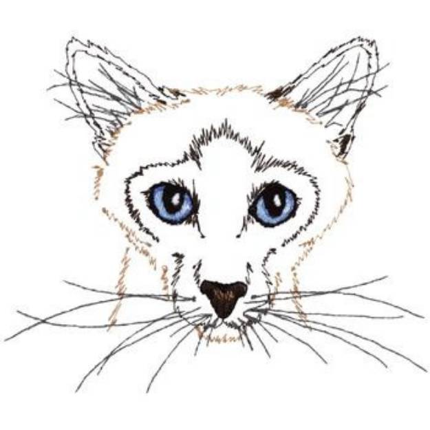 Picture of Siamese Cat Machine Embroidery Design