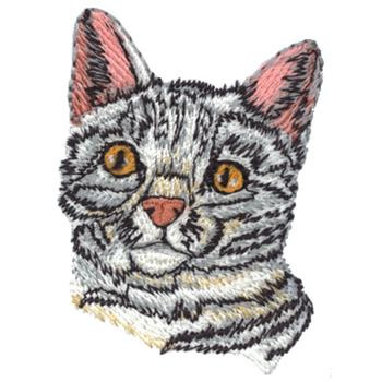 Tabby Cat Machine Embroidery Design
