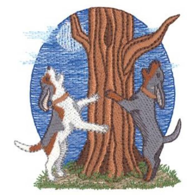 Picture of Coonhounds Machine Embroidery Design