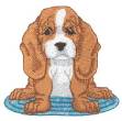 Picture of Basset Machine Embroidery Design