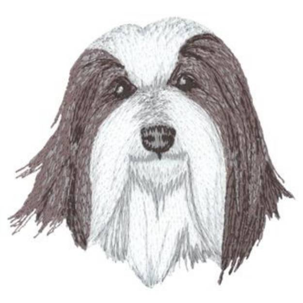 Picture of Bearded Collie Machine Embroidery Design