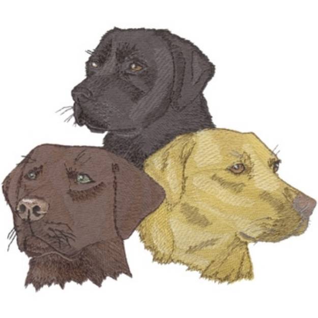 Picture of 3 Labs Machine Embroidery Design