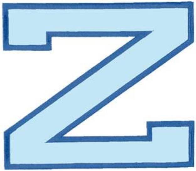Picture of Letter Z No Banner Machine Embroidery Design