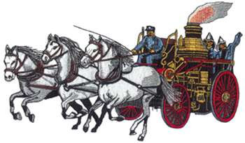 Fire Wagon Machine Embroidery Design