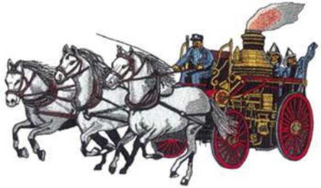 Picture of Fire Wagon Machine Embroidery Design