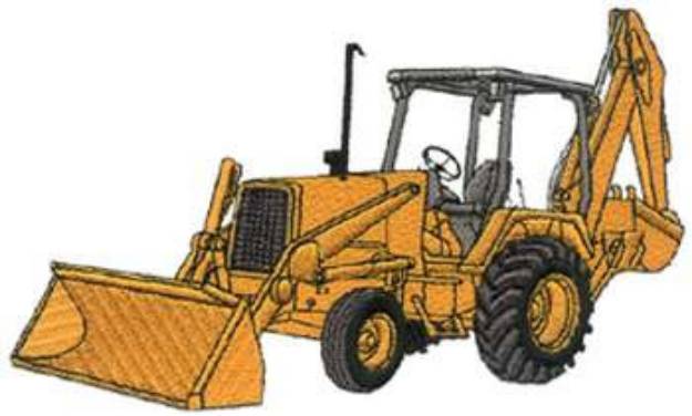 Picture of Large Backhoe Machine Embroidery Design