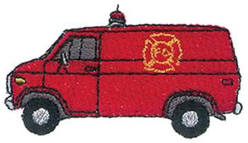 Fire Van Machine Embroidery Design