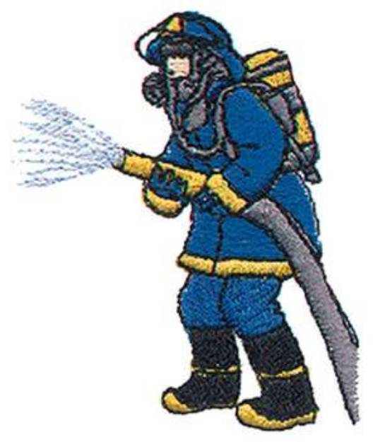Picture of Firefighter Machine Embroidery Design