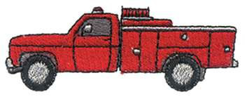 Grass Fire Truck Machine Embroidery Design
