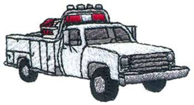 Picture of Rural Fire Truck Machine Embroidery Design