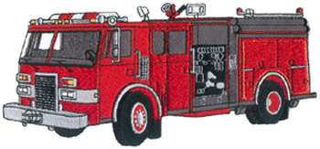 Fire Engine Machine Embroidery Design