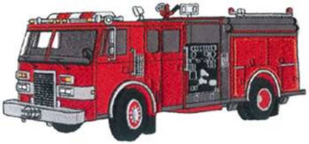 Picture of Fire Engine Machine Embroidery Design