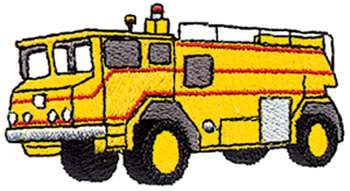 Airport Fire Truck Machine Embroidery Design
