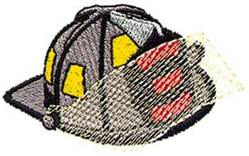 Fire Helmet Machine Embroidery Design