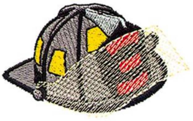 Picture of Fire Helmet Machine Embroidery Design