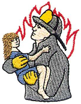 Child Rescue Logo Machine Embroidery Design