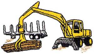 Picture of Logging Excavator Machine Embroidery Design