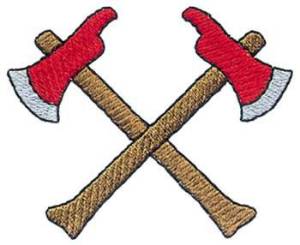 Picture of Crossed Axes Machine Embroidery Design