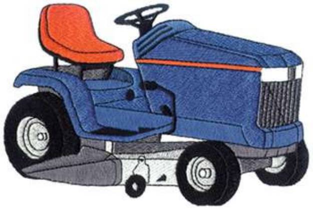 Picture of Large Riding Lawn Mower Machine Embroidery Design