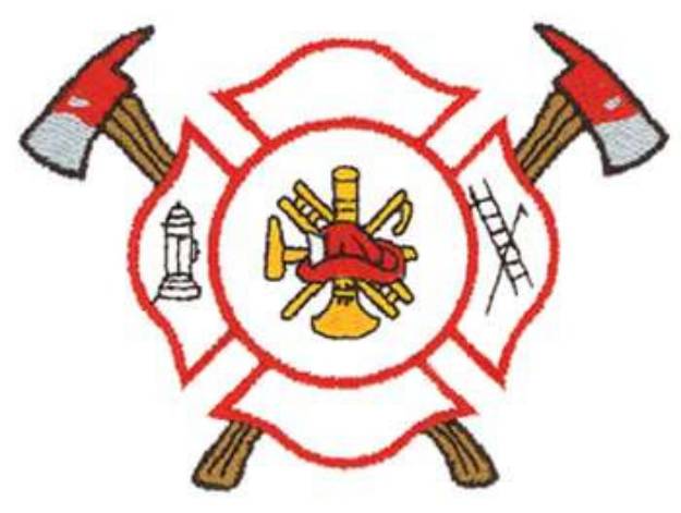 Picture of Small Fire Logo Machine Embroidery Design