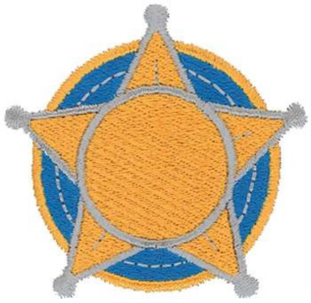 Picture of Five Point Star Badge Machine Embroidery Design