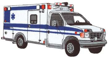 Large Ambulance Machine Embroidery Design