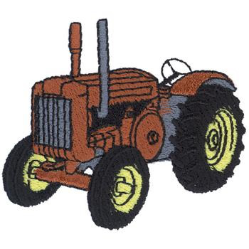 Old Tractor Machine Embroidery Design