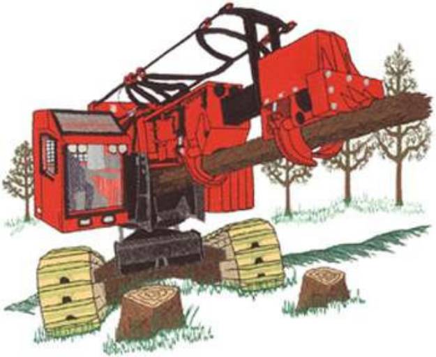 Picture of Lg. Log Excavator Machine Embroidery Design