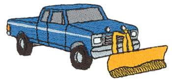 Pick-up W/plow Machine Embroidery Design