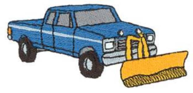 Picture of Pick-up W/plow Machine Embroidery Design