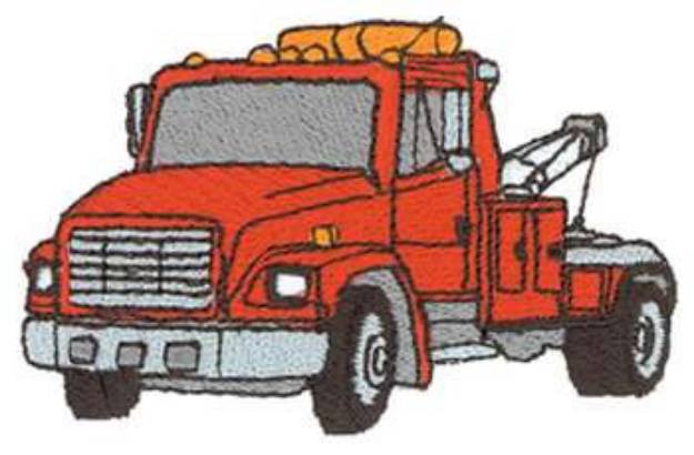 Picture of Snub-nose Tow Truck Machine Embroidery Design