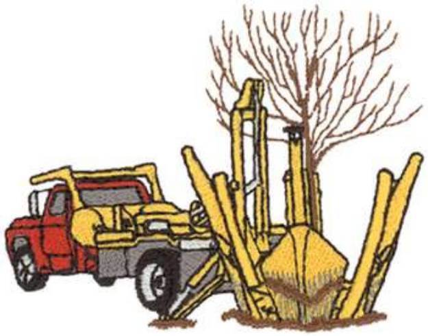 Picture of Sm. Tree Spade Machine Embroidery Design