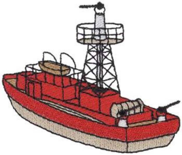 Picture of Fire Boat Machine Embroidery Design