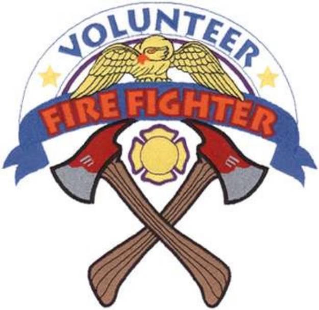 Picture of Volunteer Firefighter Machine Embroidery Design