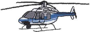 Police Helicopter Machine Embroidery Design