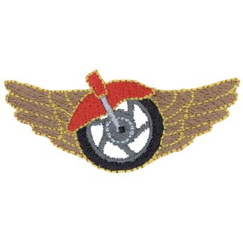 Tire W/ Wings Machine Embroidery Design