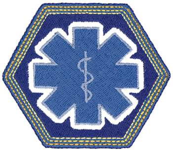 Star Of Life ( Star Is Incorrect) Machine Embroidery Design