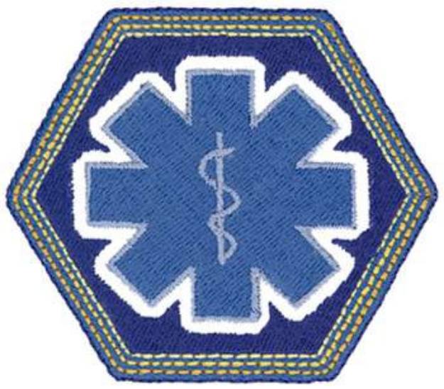 Picture of Star Of Life ( Star Is Incorrect) Machine Embroidery Design