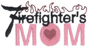 Picture of Firefighters Mom Machine Embroidery Design