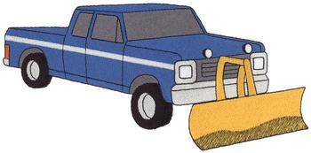 Pick-up W/ Plow Machine Embroidery Design