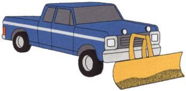 Picture of Pick-up W/ Plow Machine Embroidery Design
