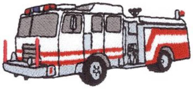 Picture of Squad Fire Truck Machine Embroidery Design
