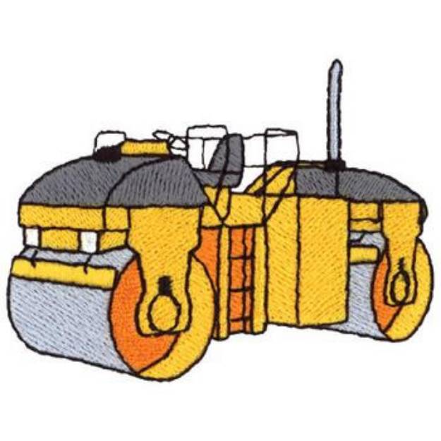 Picture of Asphalt Roller Machine Embroidery Design