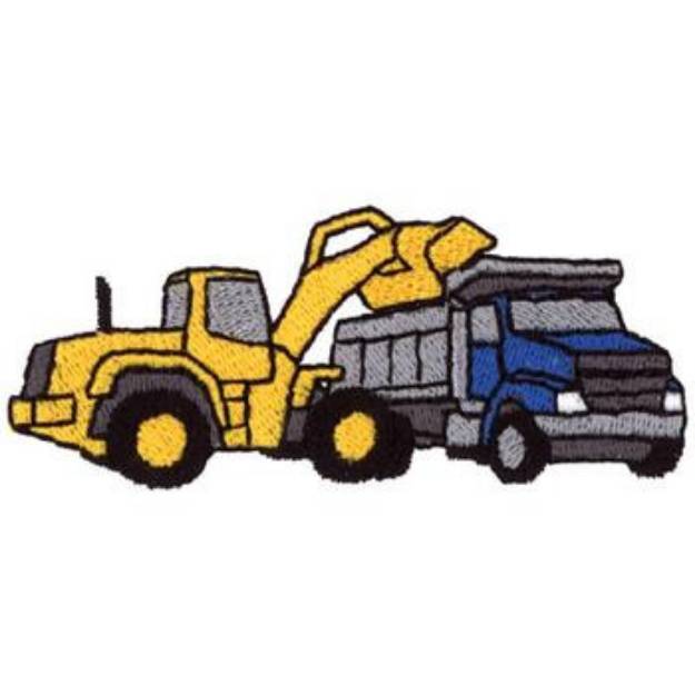 Picture of Loader W/ Truck Machine Embroidery Design