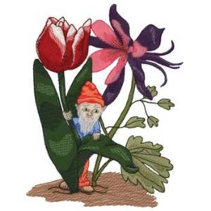 Picture of Playful Gnome Machine Embroidery Design