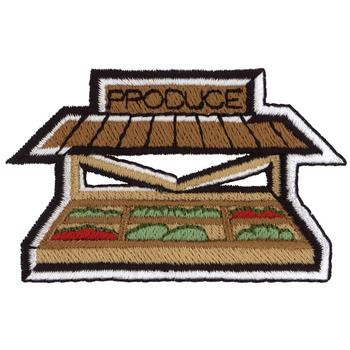 Produce Stand Machine Embroidery Design