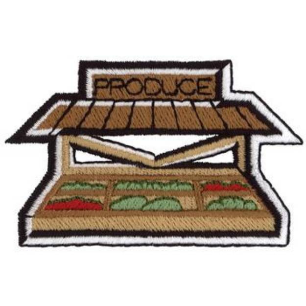 Picture of Produce Stand Machine Embroidery Design